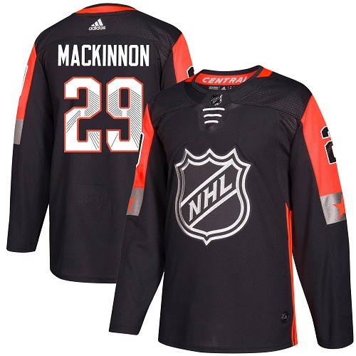 Adidas Avalanche #29 Nathan MacKinnon Black 2018 All-Star Central Division Authentic Stitched NHL Jersey - Click Image to Close